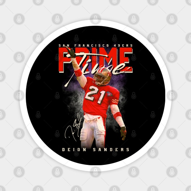 Deion Sanders - San Francisco 49ers Original Aesthetic Tribute 〶 Magnet by Terahertz'Cloth